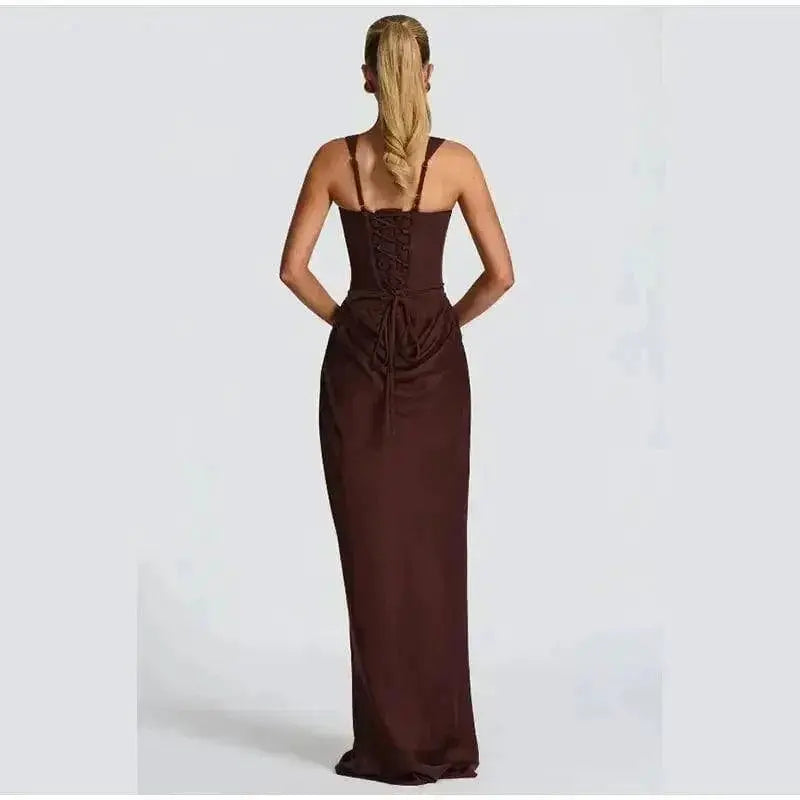 2026 New Sexy Women Square-neck Halter Mini Dress Pleated Sleeveless Backless High Waist Bodycon Dresses Summer Lady Party Robes by Dropshipman