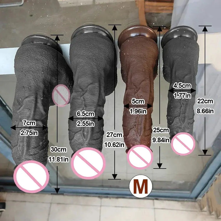 Coffee Realistic Big Silicone Dildo Women Erotic Anal Sex Toys Gay Soft Clitoris Vaginal Anal Penis Suction Dick Masturbators SHOPEZRA L.L.C.