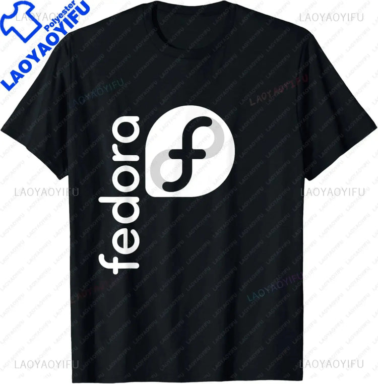 Linux Fedora T-Shirt White Tagline & Logo Open Source Os Tee T-Shirt Unisex Summer Streetwear Tops Mens Clothing Ropa Hombre SHOPEZRA L.L.C.