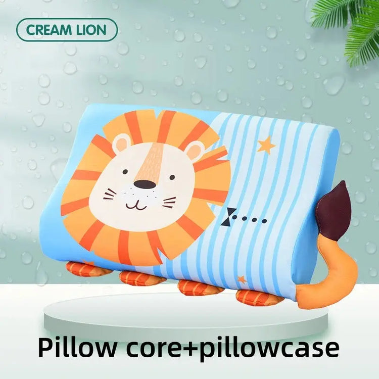 Four Seasons Baby Pillow Toddler Foam Bed Pillow Breathable Slow Rebound Baby Cartoon Neck Nursing Pillow Travel Cushion Bedding SHOPEZRA L.L.C.