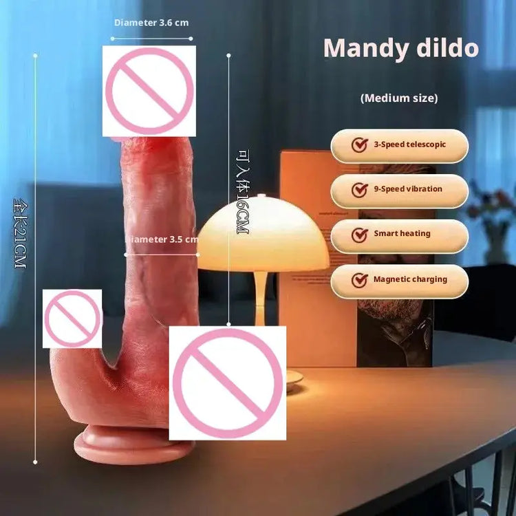 Big Dick Realistic Dildo Telescopic Thrusting Vibrator Female Masturbator Anal Plug Adult Sex Toys for Women Men Realistic Dildo SHOPEZRA L.L.C.