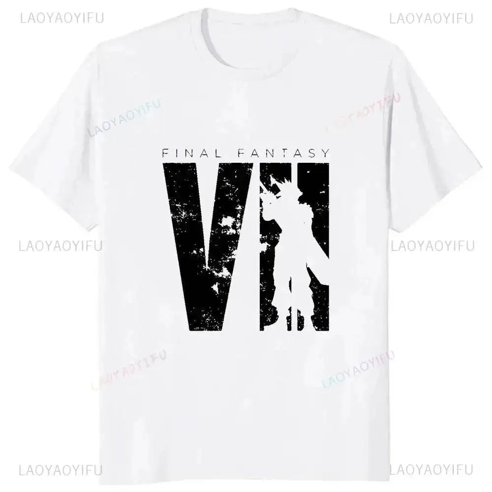 Japan Game Final Fantasy Creative Printed Cloud Strife Tshirt VII Remake Harajuku Anime Man T-shirt Causal Hipster Comfort Tees by Dropshipman
