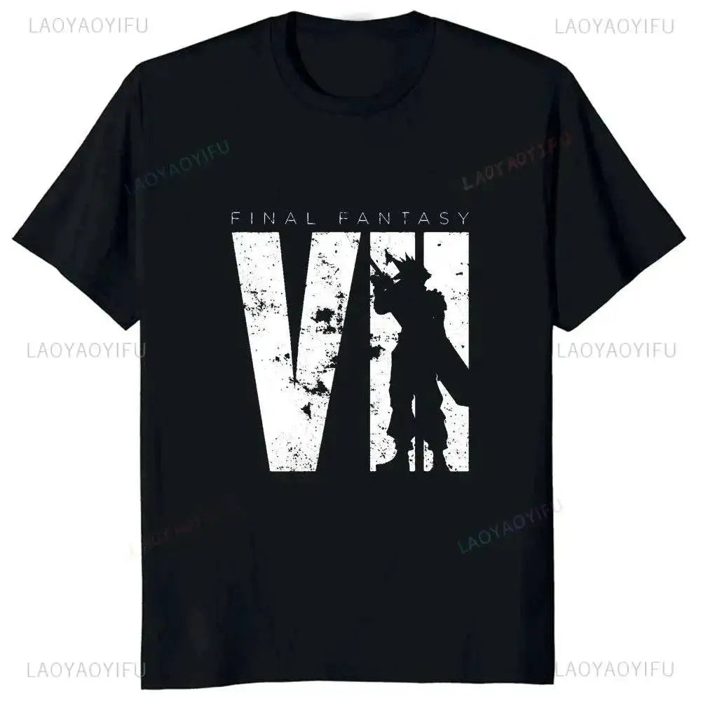 Japan Game Final Fantasy Creative Printed Cloud Strife Tshirt VII Remake Harajuku Anime Man T-shirt Causal Hipster Comfort Tees by Dropshipman