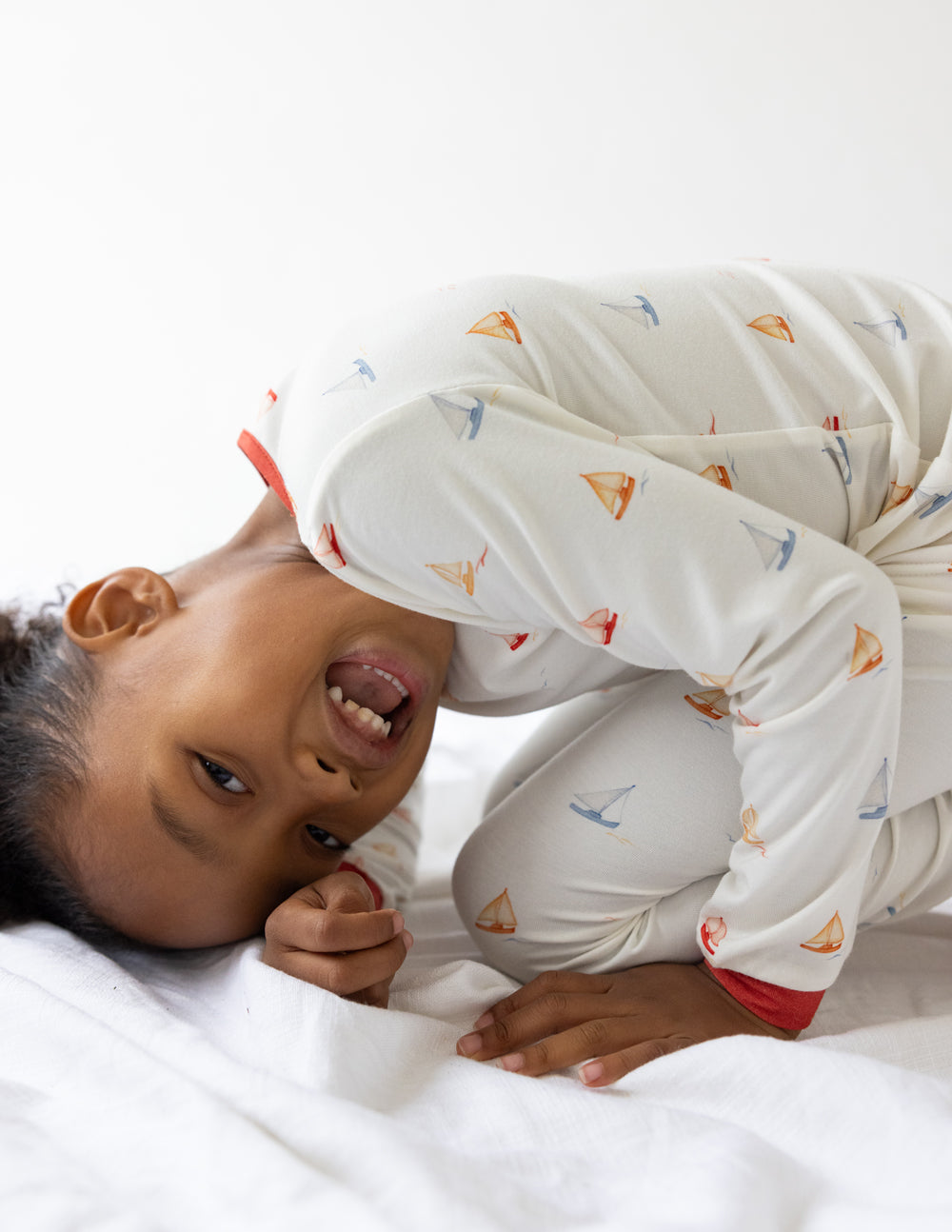 Sailboat Bamboo Kids Pajama Set
