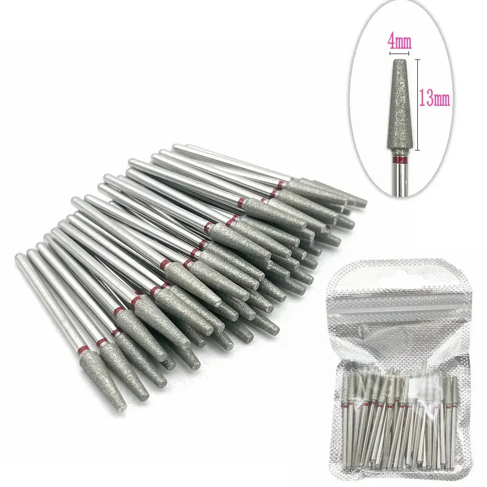50pc Diamond Nail Drill Cuticle Clean Bit Set Milling Cutter for Manicure Electric Bits Accessories Dead Skin Remove Tool