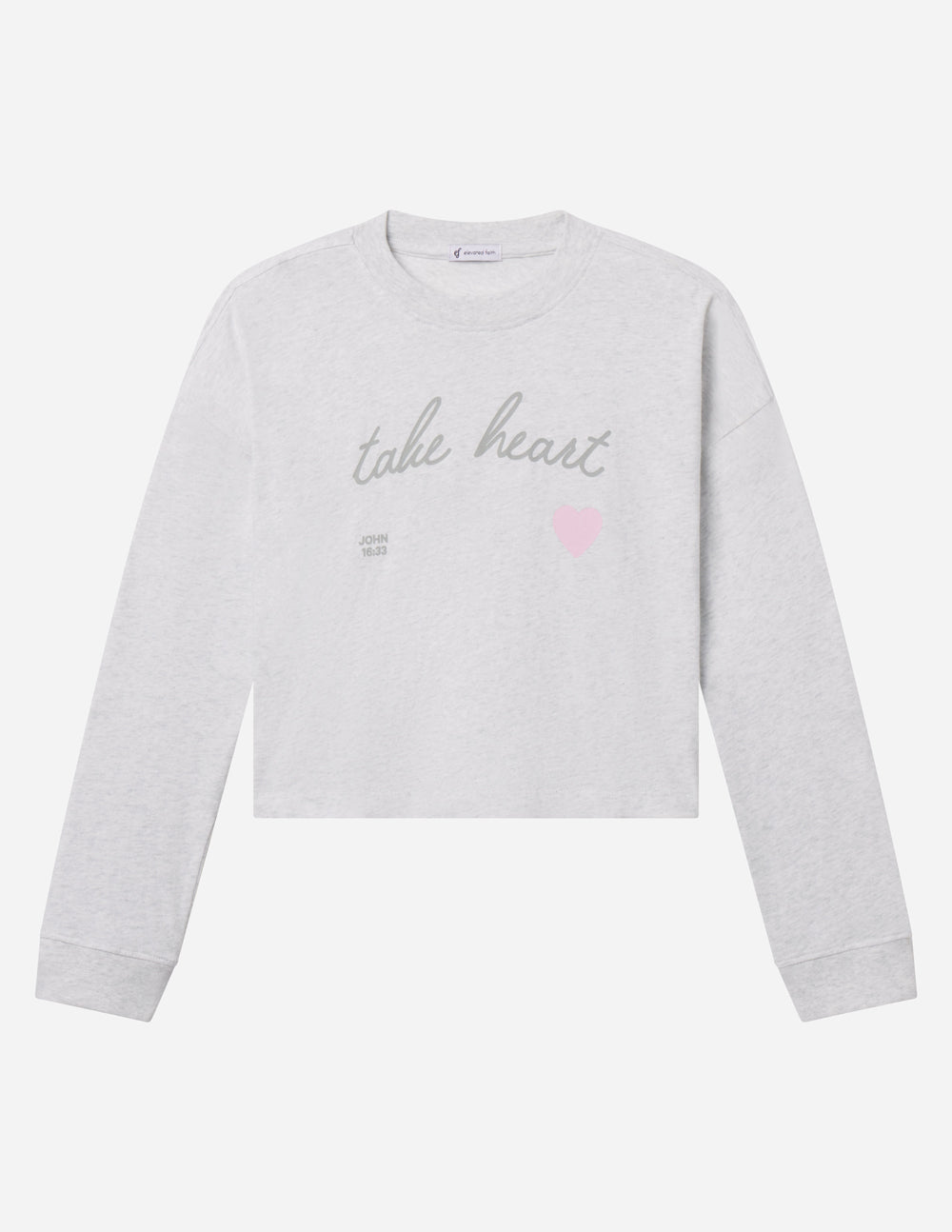 Take Heart Cropped LS Women&