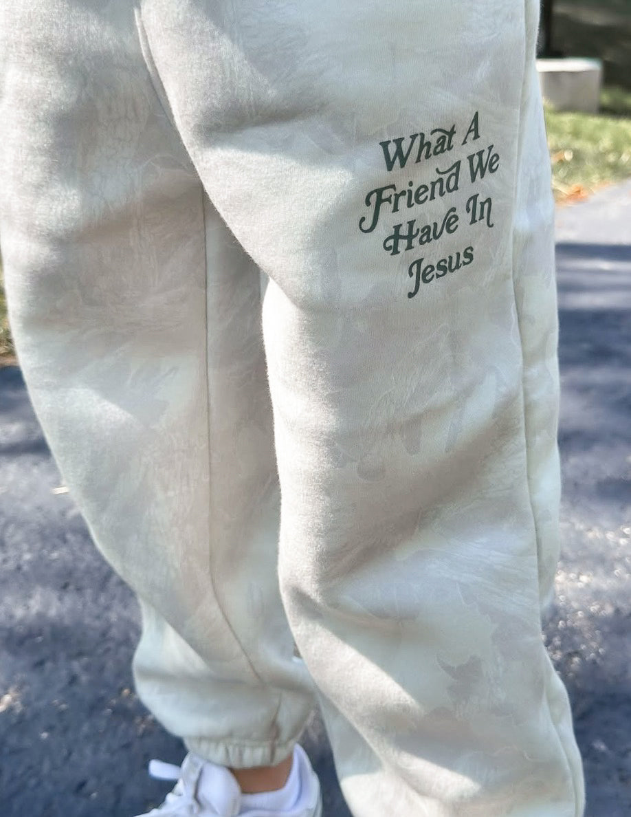 What a Friend in Jesus Camo Kids Sweatpant