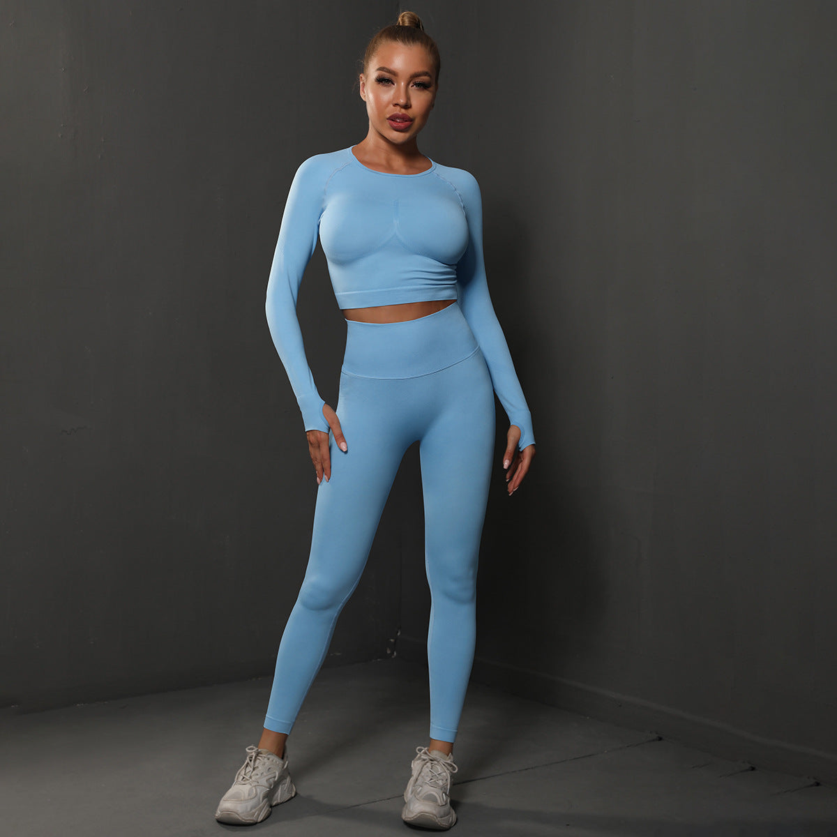 Seamless Pleated Yoga Suits
