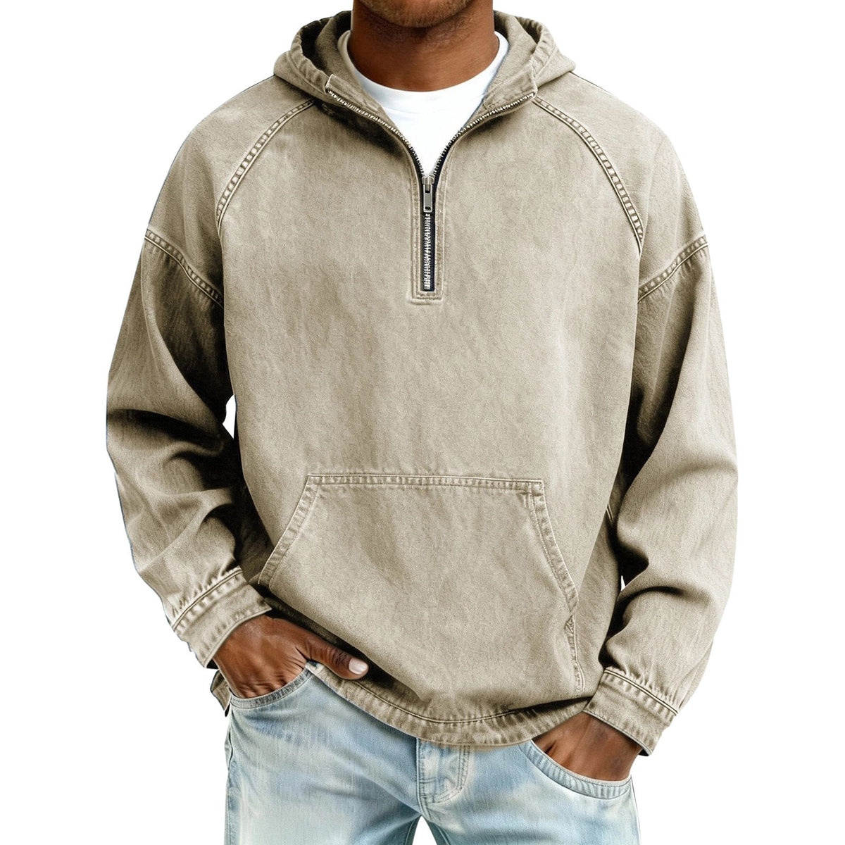 Mens Denim Jacket with Zipper
