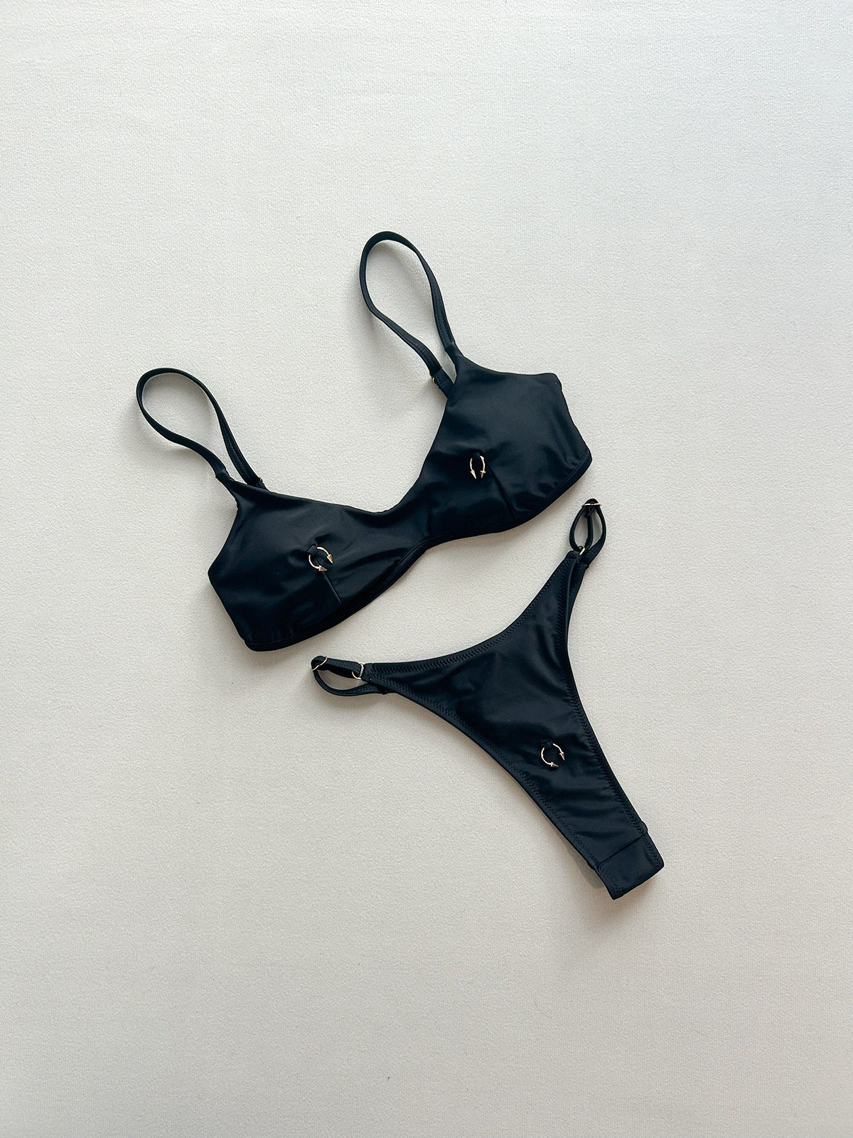Womens Pure Color Bikini Swimsuit
