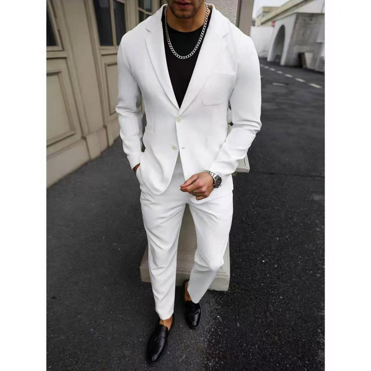 Digital Print Slim Fit Suit Set
