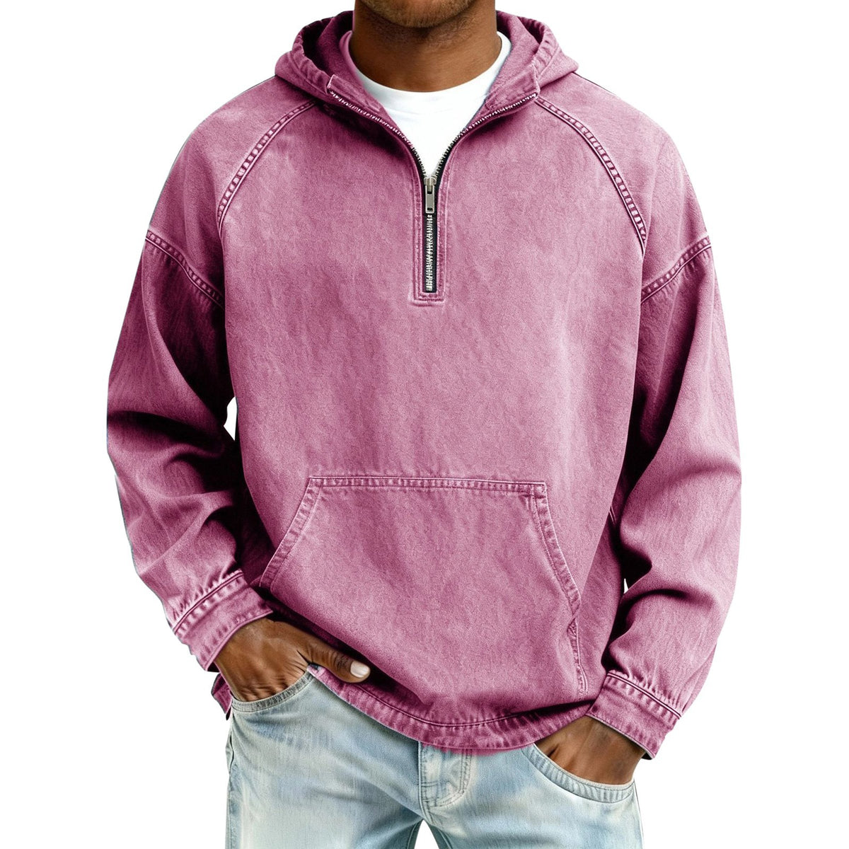 Mens Denim Jacket with Zipper