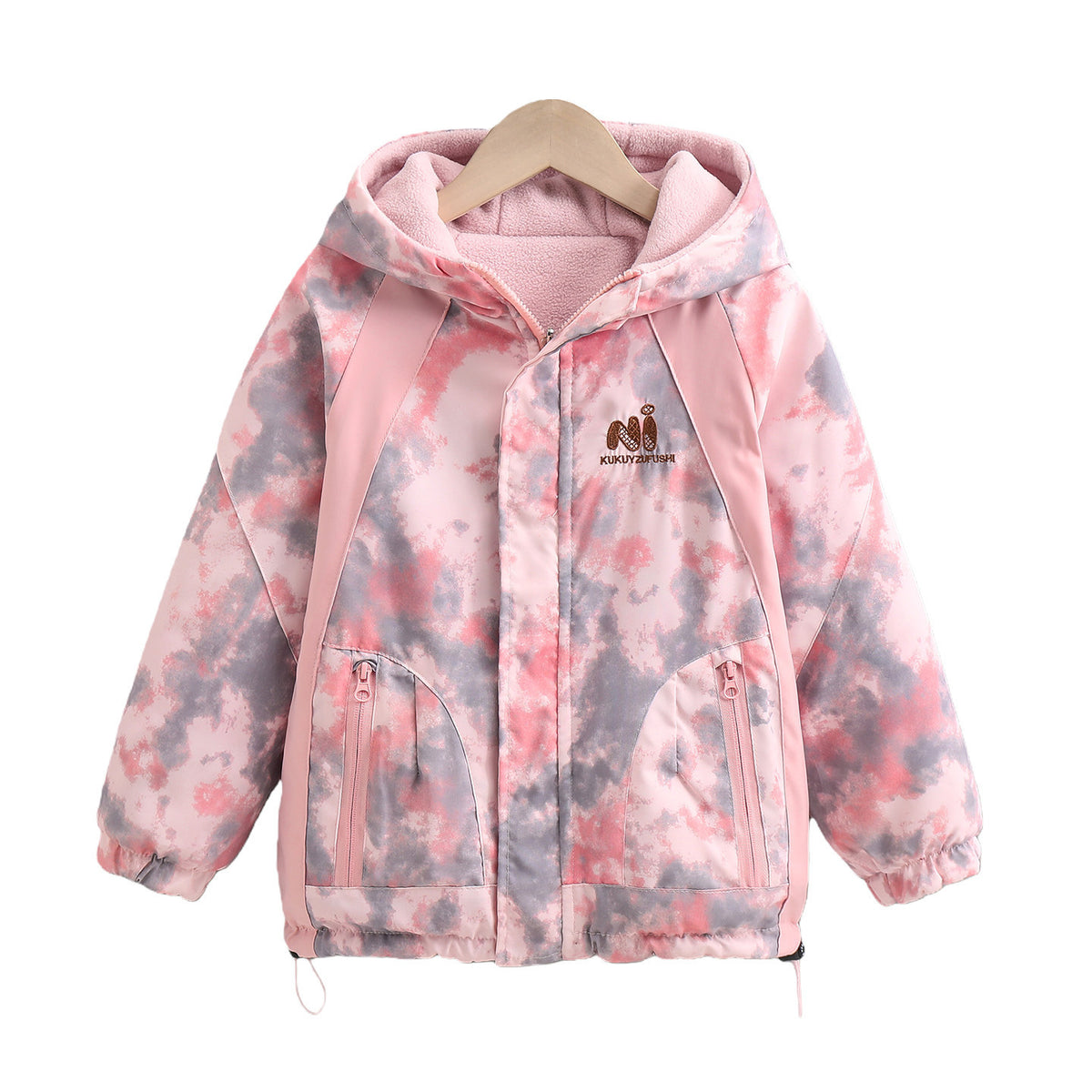 Reversible Fleece Lined Childrens Hooded Jacket