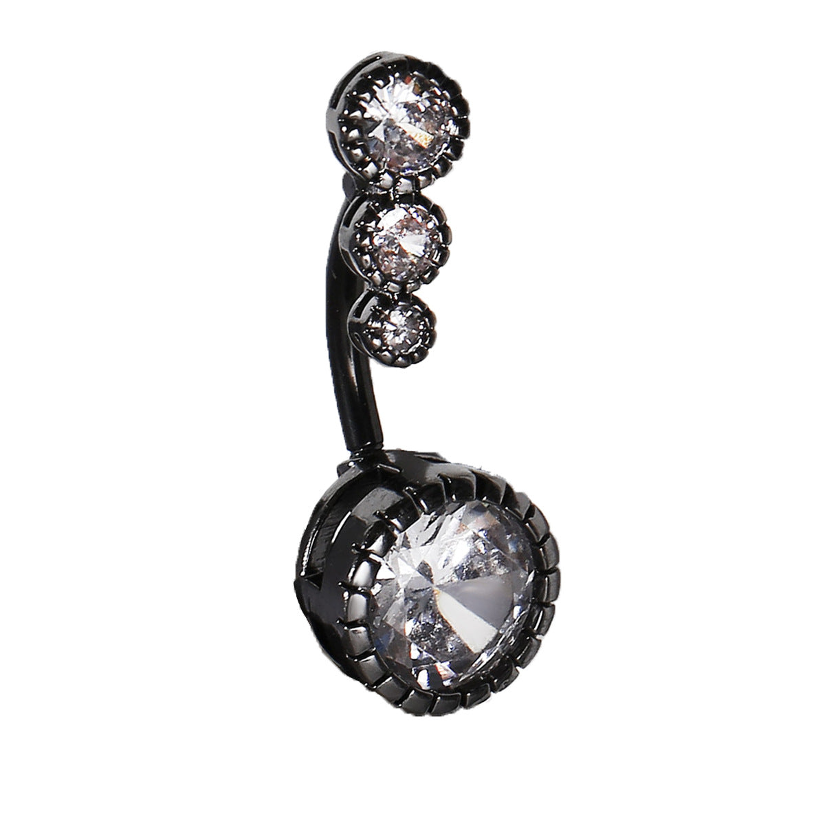 Stainless Steel Diamond Navel Ring Jewelry