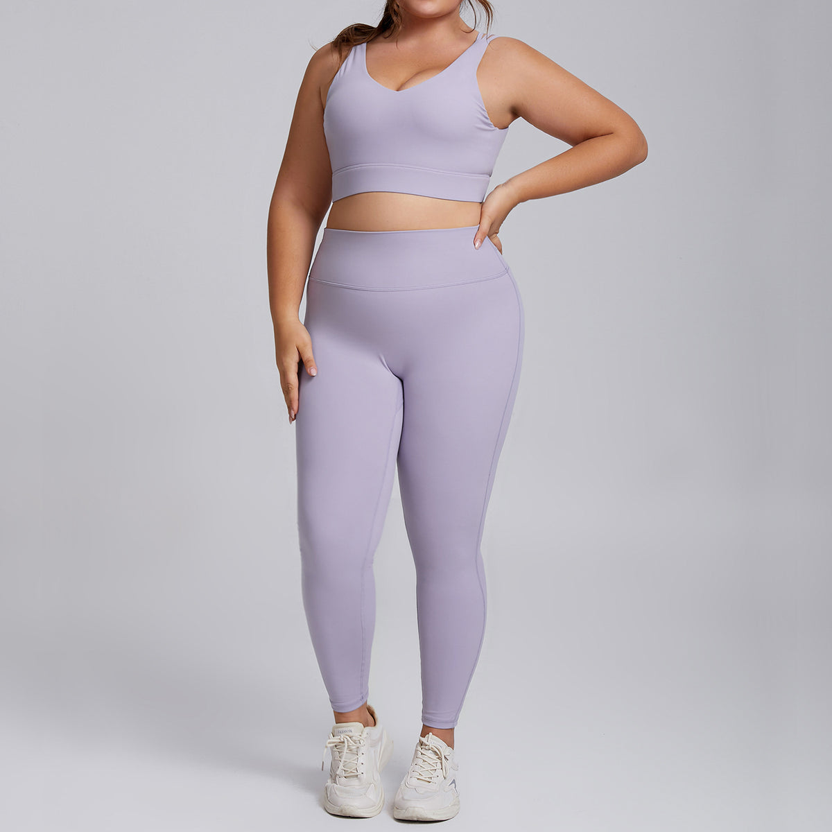 Womens Plus Size High Elastic Yoga Fitness Suit