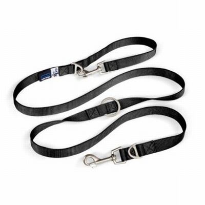 Curli Nylon Adjustable Dog Leash Durable Black Large