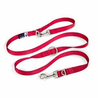 Curli Nylon Adjustable Dog Leash Red Large 1 Unit