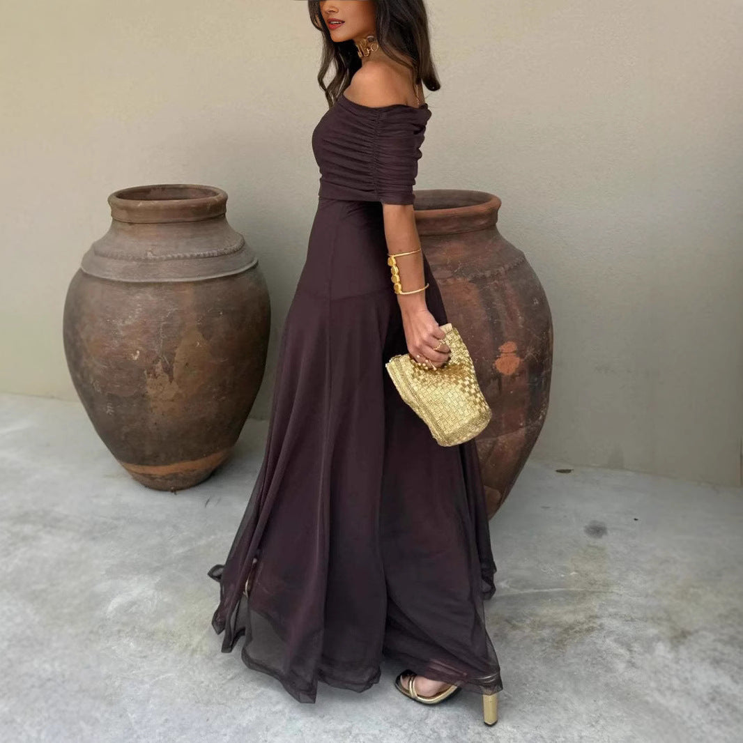 Womens Mesh Panel Slim Fit Dress