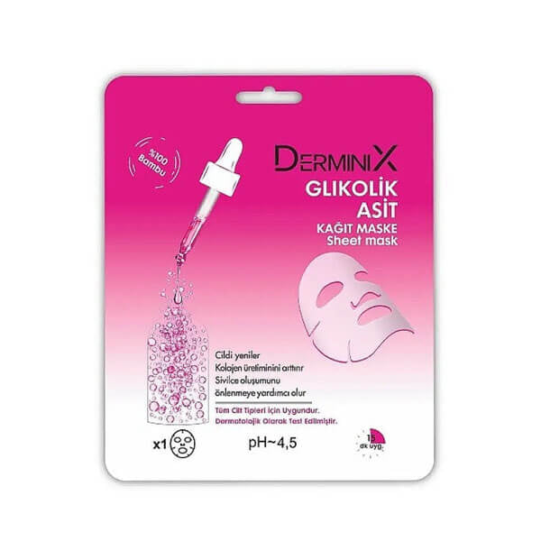 Derminix Glycolic Acid Sheet Mask for Brightening 25ml