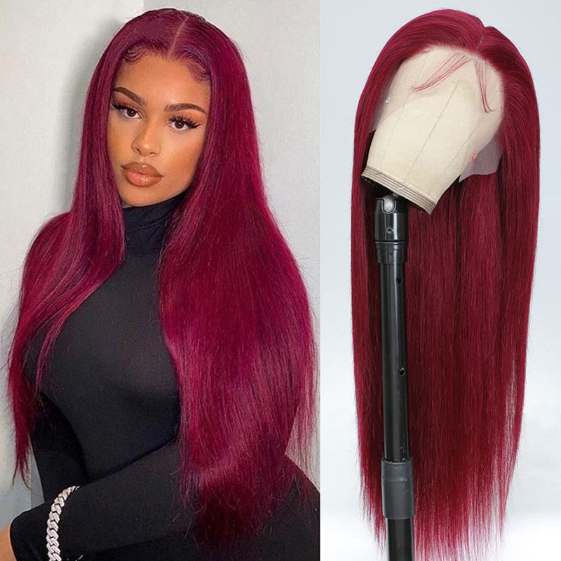 Medium Part Long Straight Synthetic Hair Wigs