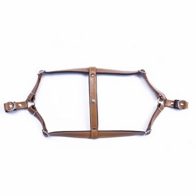 Doggie Ronin Leather Dog Harness Camel Comfort Fit 1.5x45 cm
