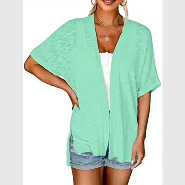 New Womens Casual Solid-color Tunic Blouse