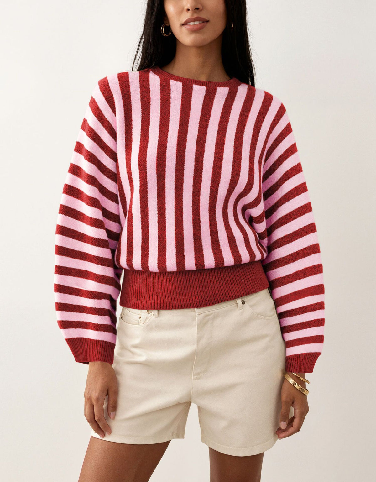 Striped Knitted Pullover Sweater
