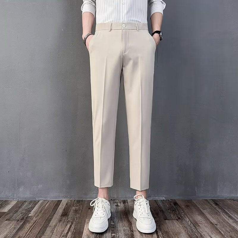 Summer Thin British Small Western Pants Men&