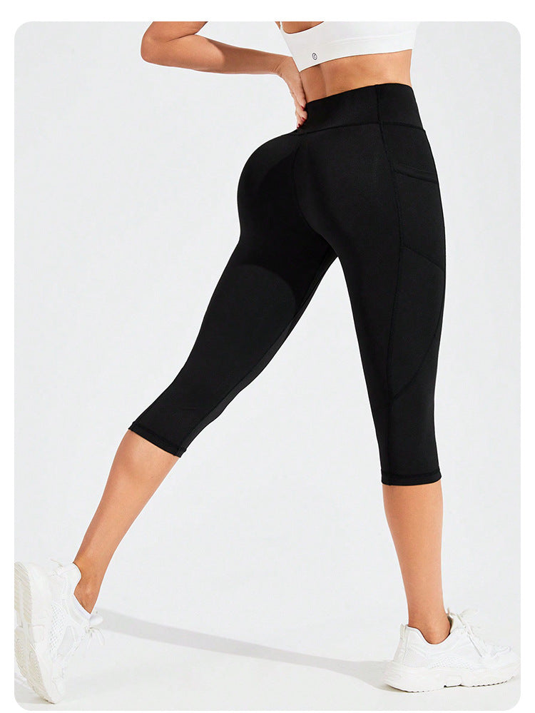Womens Elastic Yoga Running Shorts
