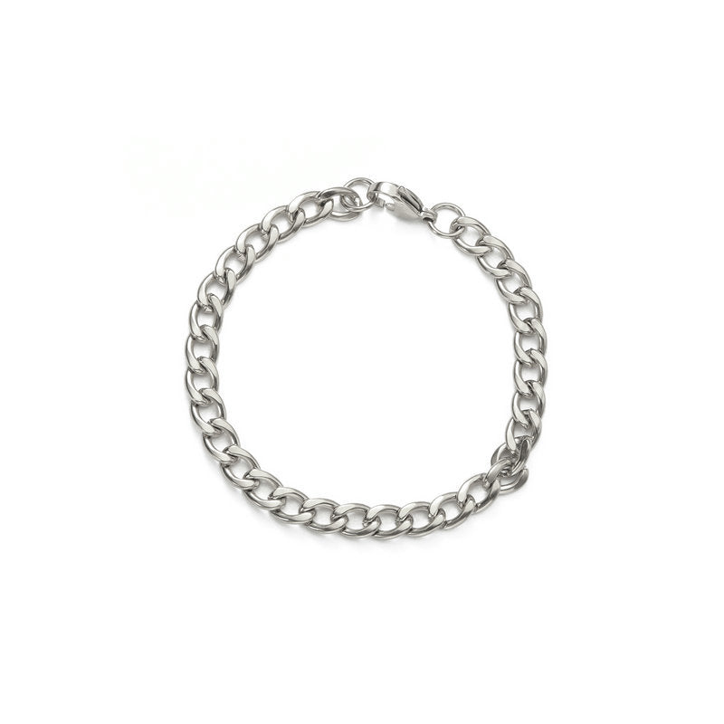 Cuban Chain Bracelet Stainless Steel Geometric Link Jewelry