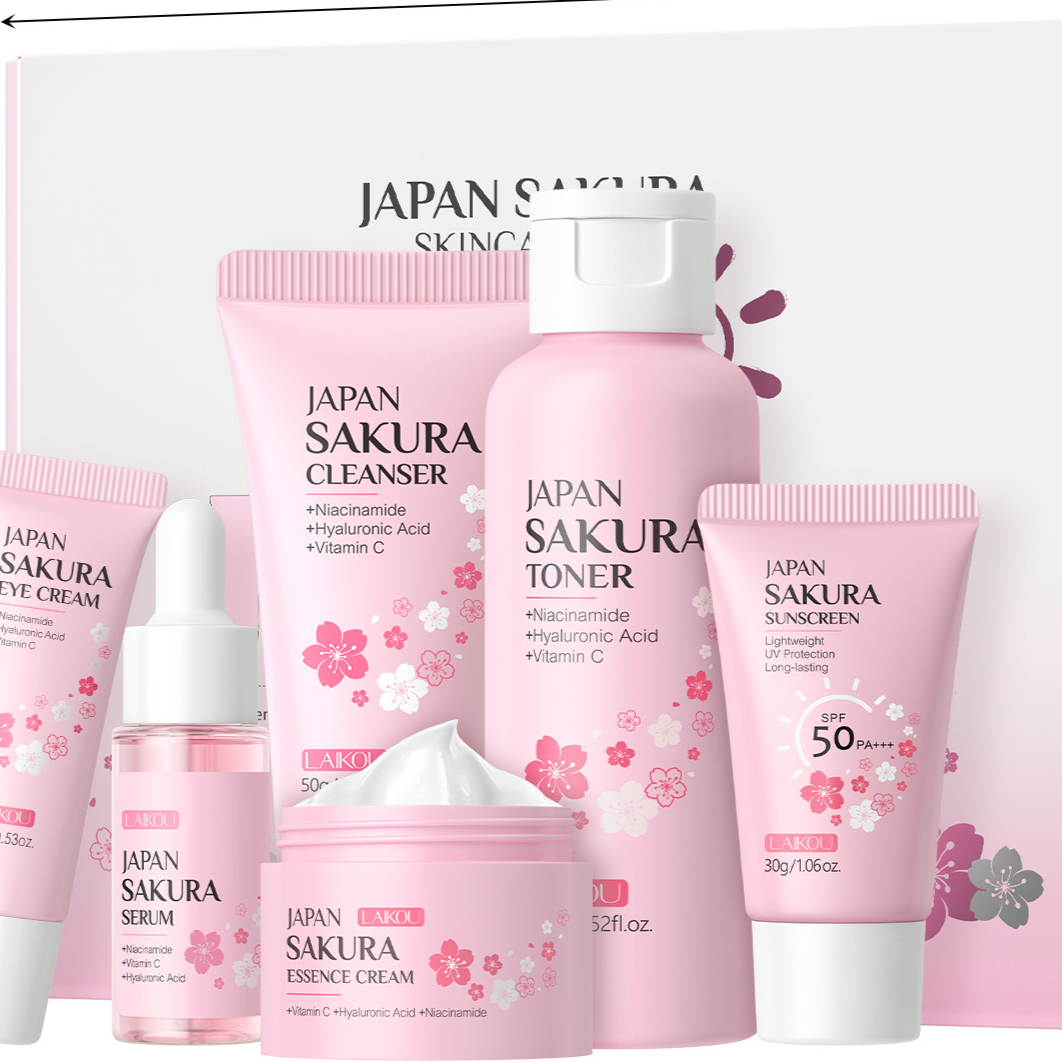 Six-piece skincare set