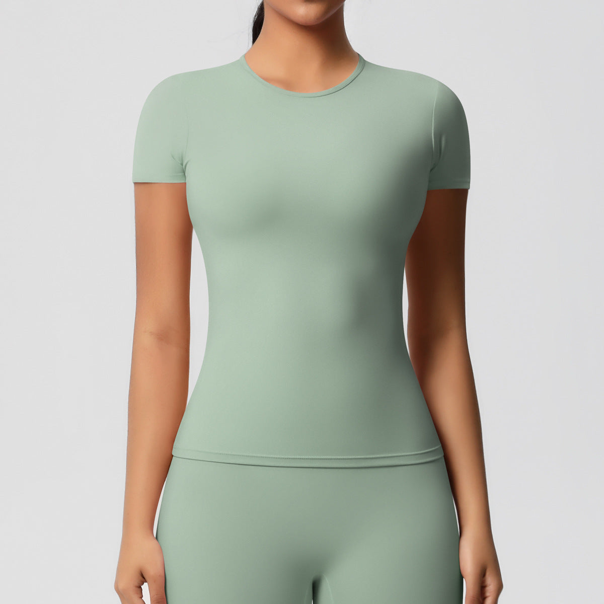 Sanded Tight-Fit Short Sleeve T-Shirt