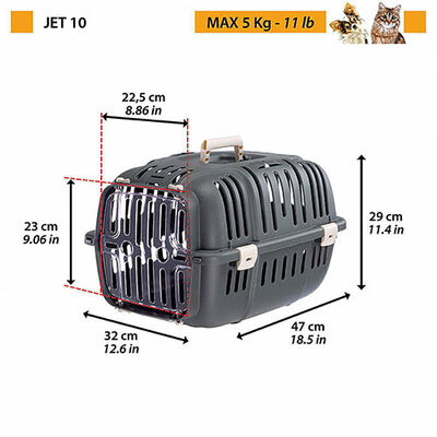 Ferplast Jet 10 Small Pet Carrier for Cats and Dogs 32x47x29 cm