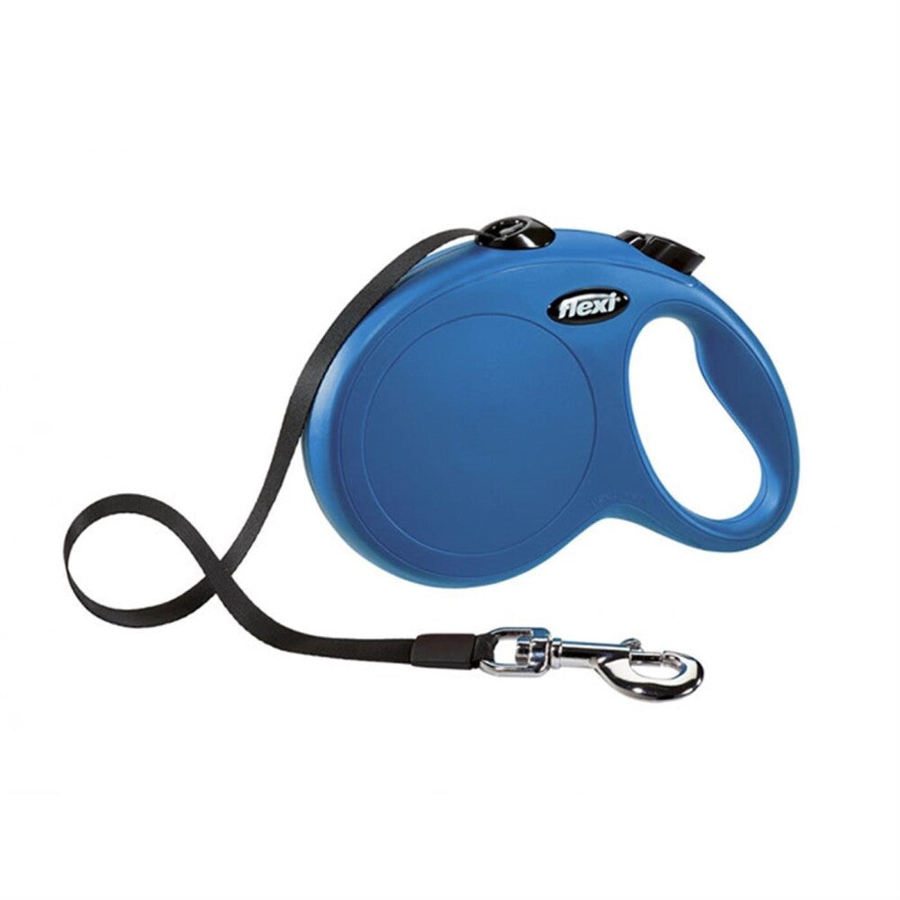 Flexi New Classic Retractable Tape Dog Leash Blue Large 5m
