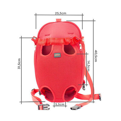Lepus Space Dog Front Carrier Breathable Mesh Red Medium
