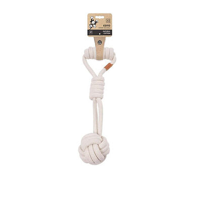 M-Pets Coto Tug Ball Cotton Rope Dog Toy White 36 cm