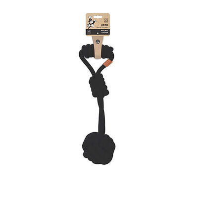 M-Pets Coto Tug Ball Braided Cotton Dog Toy Black 36cm