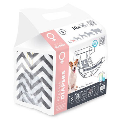M-Pets Female Dog Diapers Leakproof Comfort Small 10 Count