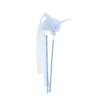 M-Pets Mooncat Blue Wand Cat Toy Set with Feathers 2-Pack 40cm