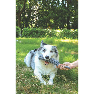 M-Pets COTO Braided Cotton Dog Toy Grey 34cm