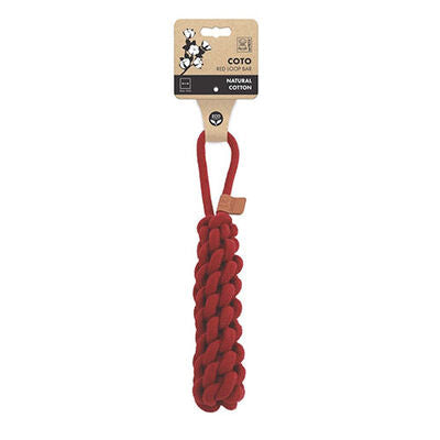 M-Pets COTO Red Loop Bar Cotton Rope Dog Toy 34 cm