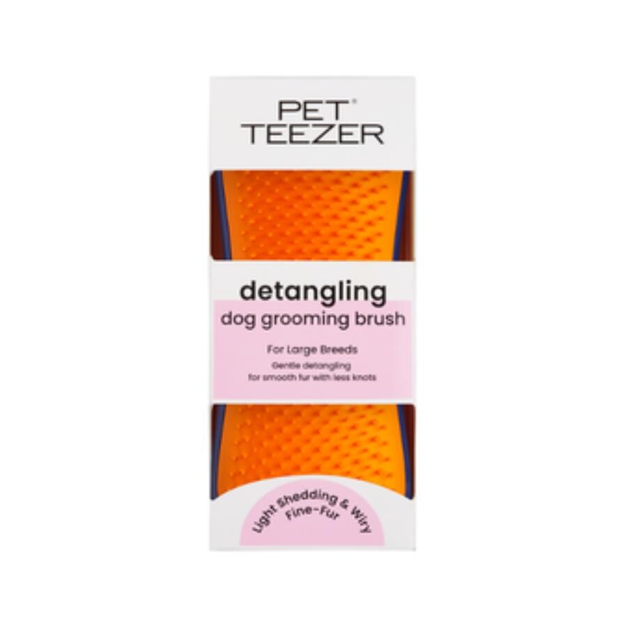 Pet Teezer Detangling Dog Grooming Brush Orange 1 Count