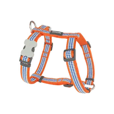Reddingo Fang It Patterned Orange Dog Harness Medium 20mm