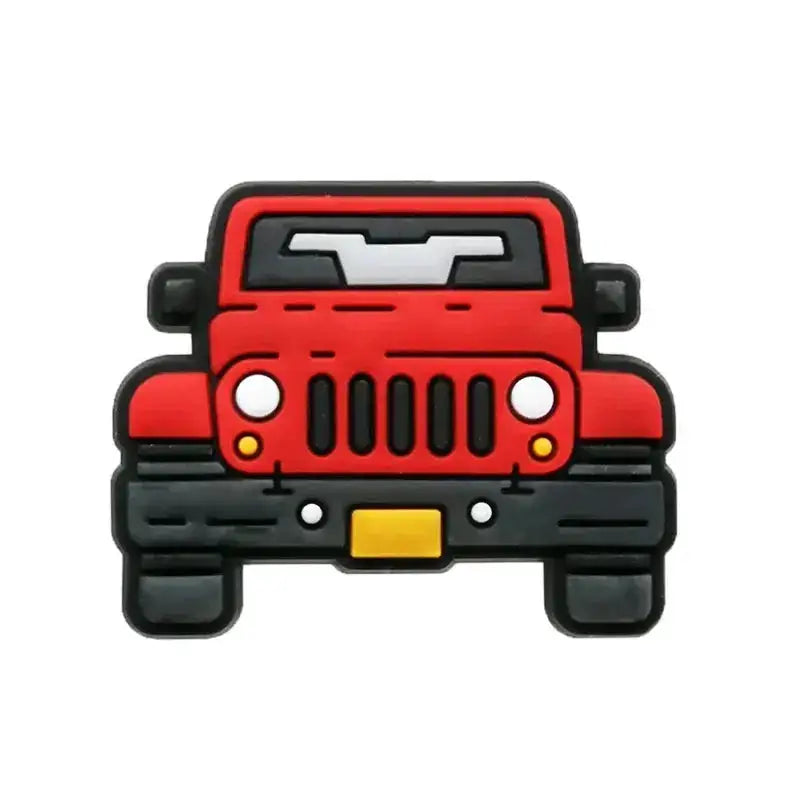1/9pcs Cruel Jeep Sports Car Shoe Charms for Boys Kids Gift Turbine Hub Shoe Decoration Accessories Ship&