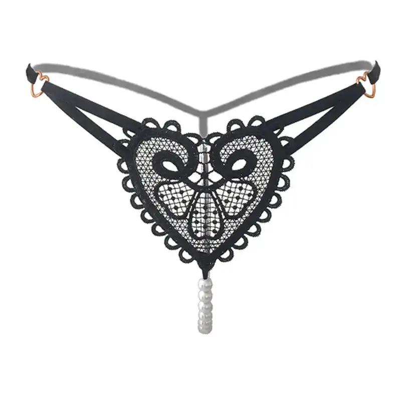 plus size sexy underwear wholesale popular lace pearl massage sexy thong sexy underwear by Dropshipman