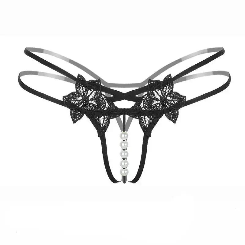 plus size sexy underwear wholesale popular lace pearl massage sexy thong sexy underwear by Dropshipman