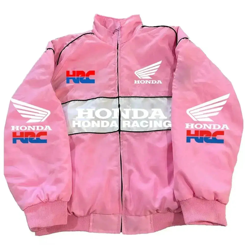 Honda Racing Team Jacket Men Women Black Red Patchwork Windbreaker Casual Streetwear Motorcycle Zip Up Jacket Coat For Fans by Dropshipman