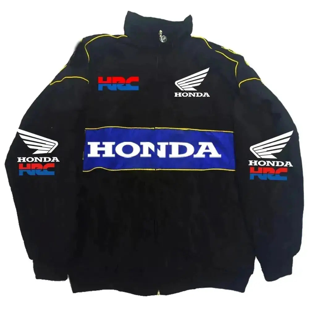 Honda Racing Team Jacket Men Women Black Red Patchwork Windbreaker Casual Streetwear Motorcycle Zip Up Jacket Coat For Fans by Dropshipman