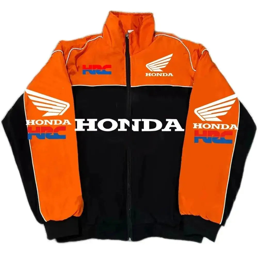 Honda Racing Team Jacket Men Women Black Red Patchwork Windbreaker Casual Streetwear Motorcycle Zip Up Jacket Coat For Fans by Dropshipman