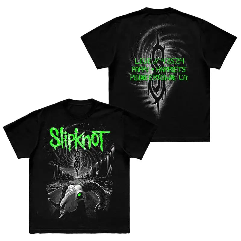 Photo SLIPKNOT Gothic Style Band T-Shirt 100% Cotton Graphic Tee Men Women Summer Streetwear Top by Dropshipman